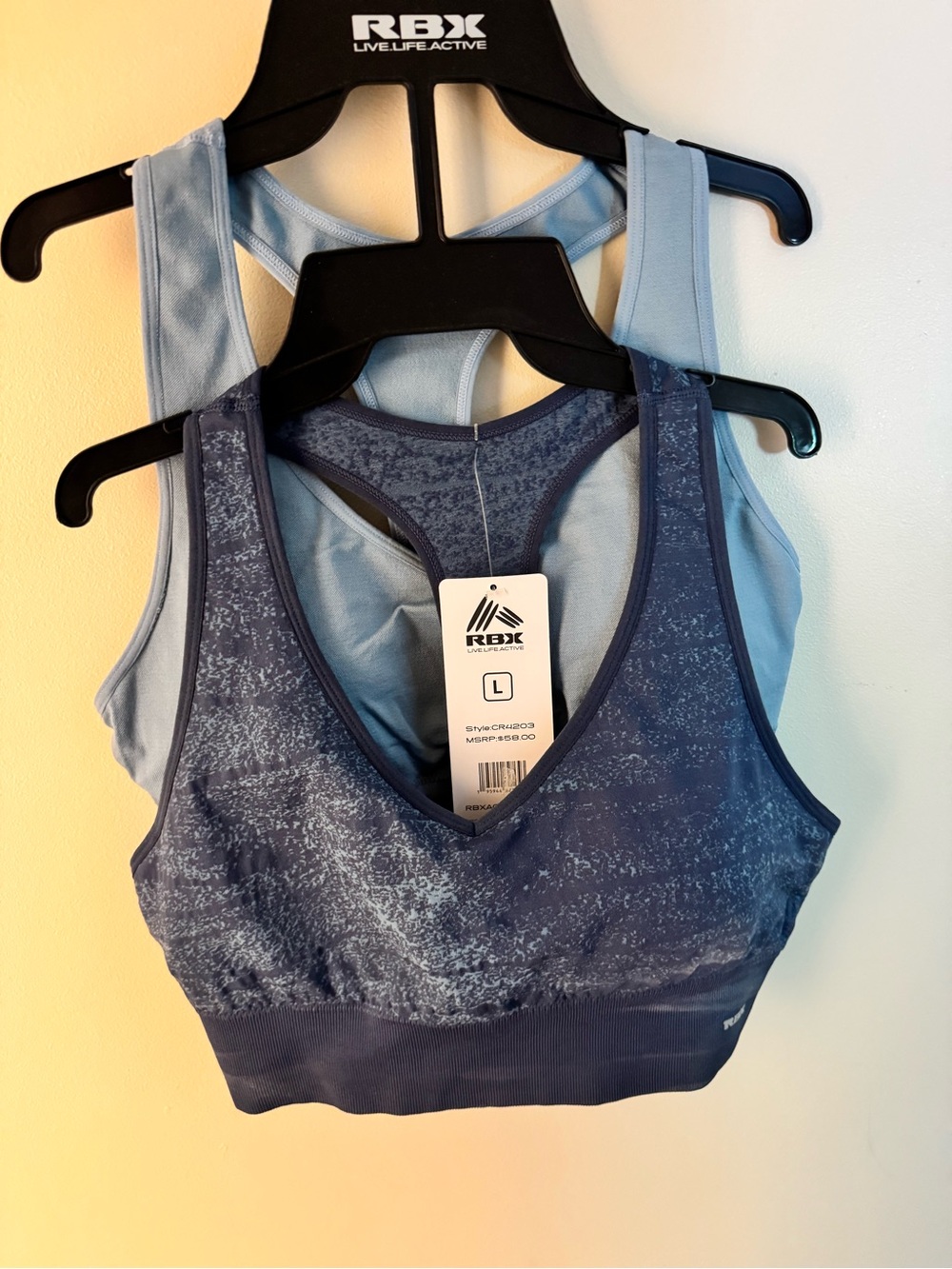 RBX Women's  Racerback Sports Bras-NWT